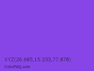 XYZ 26.685,15.233,77.878 Color Image