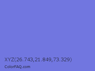 XYZ 26.743,21.849,73.329 Color Image