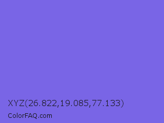 XYZ 26.822,19.085,77.133 Color Image