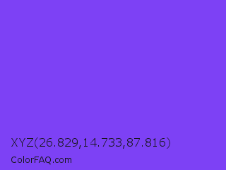 XYZ 26.829,14.733,87.816 Color Image