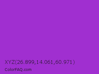 XYZ 26.899,14.061,60.971 Color Image