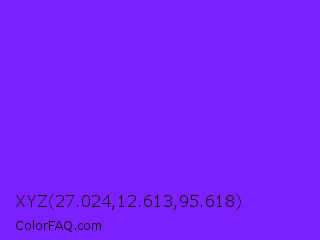 XYZ 27.024,12.613,95.618 Color Image
