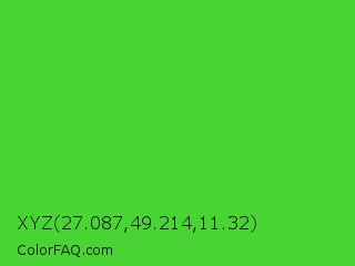 XYZ 27.087,49.214,11.32 Color Image