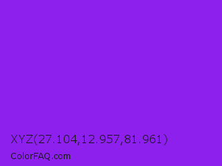 XYZ 27.104,12.957,81.961 Color Image