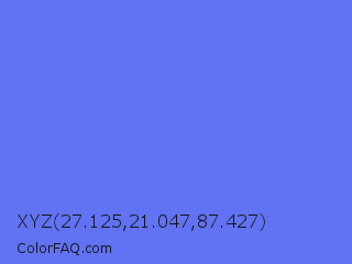 XYZ 27.125,21.047,87.427 Color Image