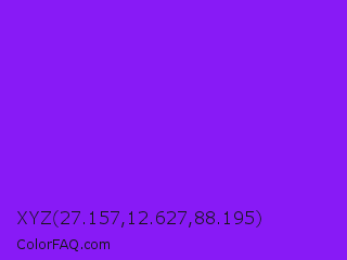 XYZ 27.157,12.627,88.195 Color Image