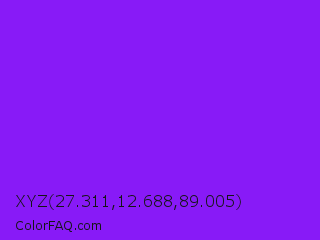 XYZ 27.311,12.688,89.005 Color Image