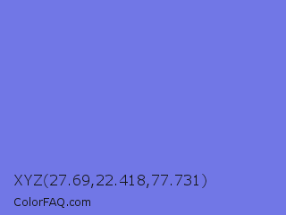 XYZ 27.69,22.418,77.731 Color Image