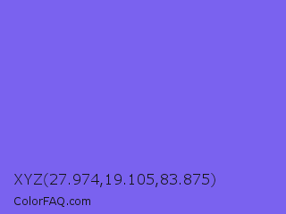 XYZ 27.974,19.105,83.875 Color Image
