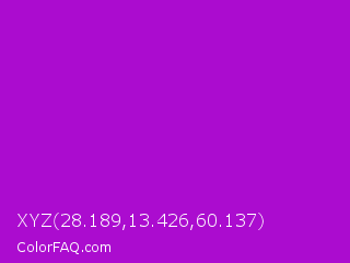 XYZ 28.189,13.426,60.137 Color Image