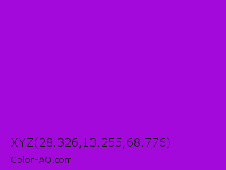 XYZ 28.326,13.255,68.776 Color Image