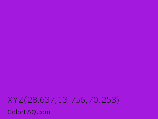 XYZ 28.637,13.756,70.253 Color Image