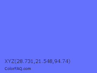 XYZ 28.731,21.548,94.74 Color Image