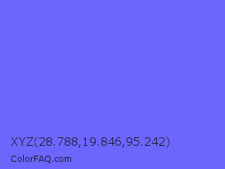 XYZ 28.788,19.846,95.242 Color Image