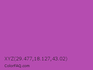 XYZ 29.477,18.127,43.02 Color Image