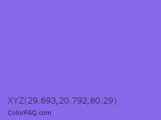 XYZ 29.693,20.792,80.29 Color Image