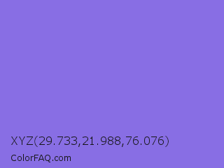 XYZ 29.733,21.988,76.076 Color Image