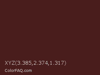 XYZ 3.385,2.374,1.317 Color Image