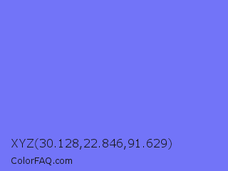 XYZ 30.128,22.846,91.629 Color Image