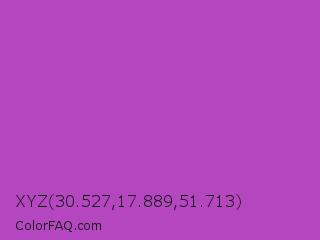 XYZ 30.527,17.889,51.713 Color Image