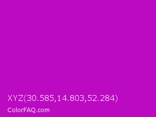 XYZ 30.585,14.803,52.284 Color Image