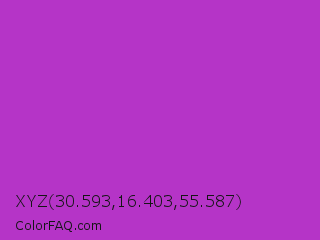 XYZ 30.593,16.403,55.587 Color Image