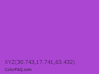 XYZ 30.743,17.741,63.432 Color Image