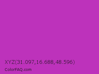 XYZ 31.097,16.688,48.596 Color Image