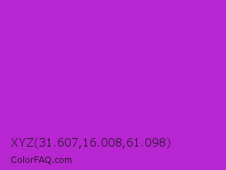 XYZ 31.607,16.008,61.098 Color Image