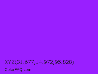 XYZ 31.677,14.972,95.828 Color Image