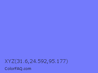 XYZ 31.6,24.592,95.177 Color Image