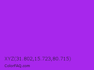 XYZ 31.802,15.723,80.715 Color Image