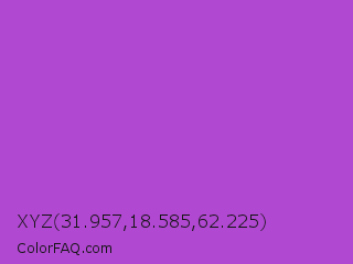 XYZ 31.957,18.585,62.225 Color Image