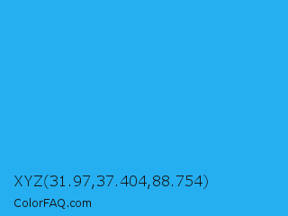 XYZ 31.97,37.404,88.754 Color Image