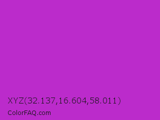 XYZ 32.137,16.604,58.011 Color Image