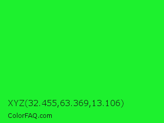 XYZ 32.455,63.369,13.106 Color Image