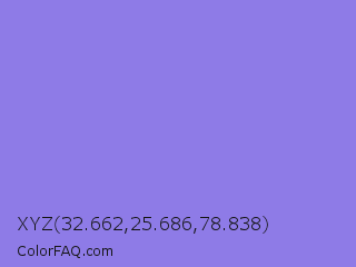 XYZ 32.662,25.686,78.838 Color Image
