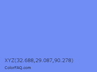 XYZ 32.688,29.087,90.278 Color Image