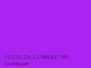 XYZ 32.721,15.988,83.799 Color Image