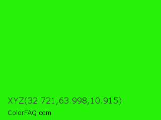 XYZ 32.721,63.998,10.915 Color Image