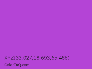 XYZ 33.027,18.693,65.486 Color Image