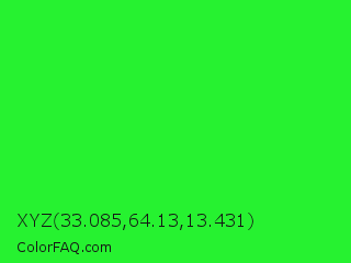 XYZ 33.085,64.13,13.431 Color Image