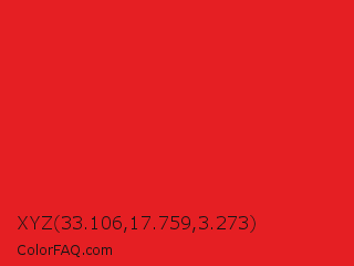 XYZ 33.106,17.759,3.273 Color Image