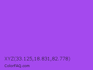 XYZ 33.125,18.831,82.778 Color Image