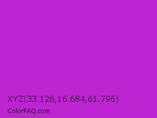 XYZ 33.126,16.684,61.796 Color Image