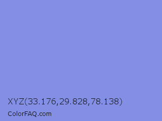XYZ 33.176,29.828,78.138 Color Image