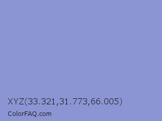 XYZ 33.321,31.773,66.005 Color Image