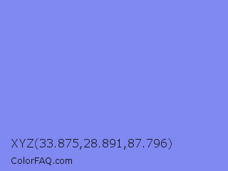 XYZ 33.875,28.891,87.796 Color Image