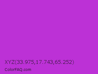 XYZ 33.975,17.743,65.252 Color Image
