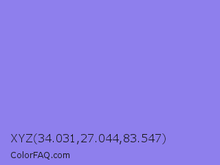 XYZ 34.031,27.044,83.547 Color Image